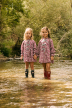 Vestido borgoña lazos