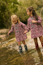 Vestido borgoña lazos