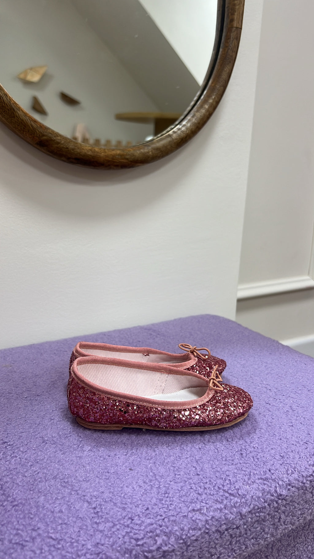 Manoletina Rosa brillo TOPISE