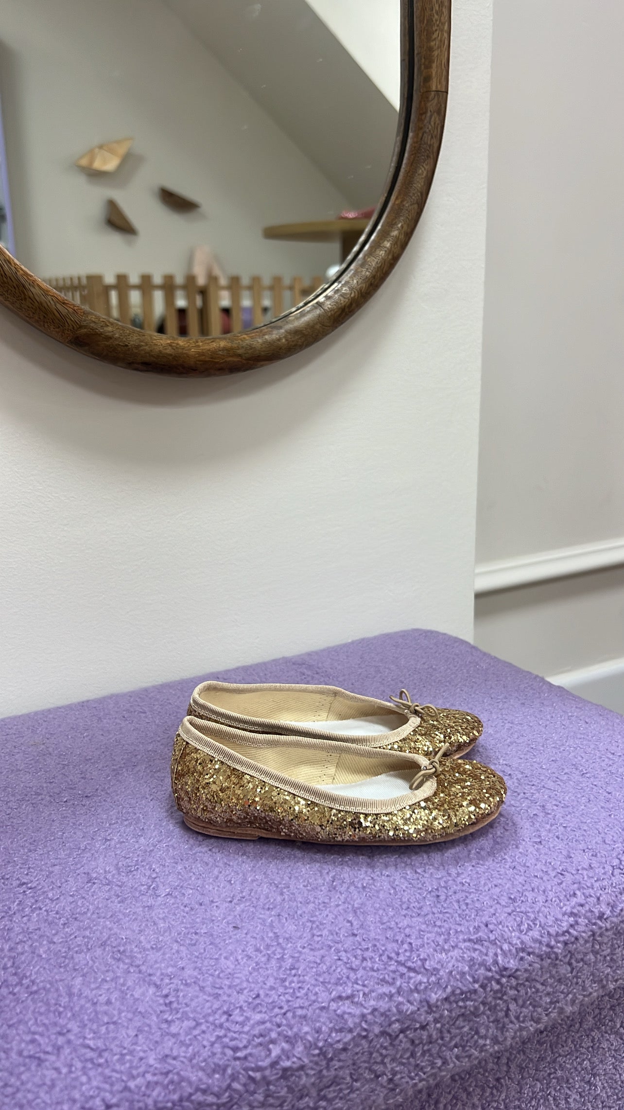 Manoletinas doradas Brillo TOPISE