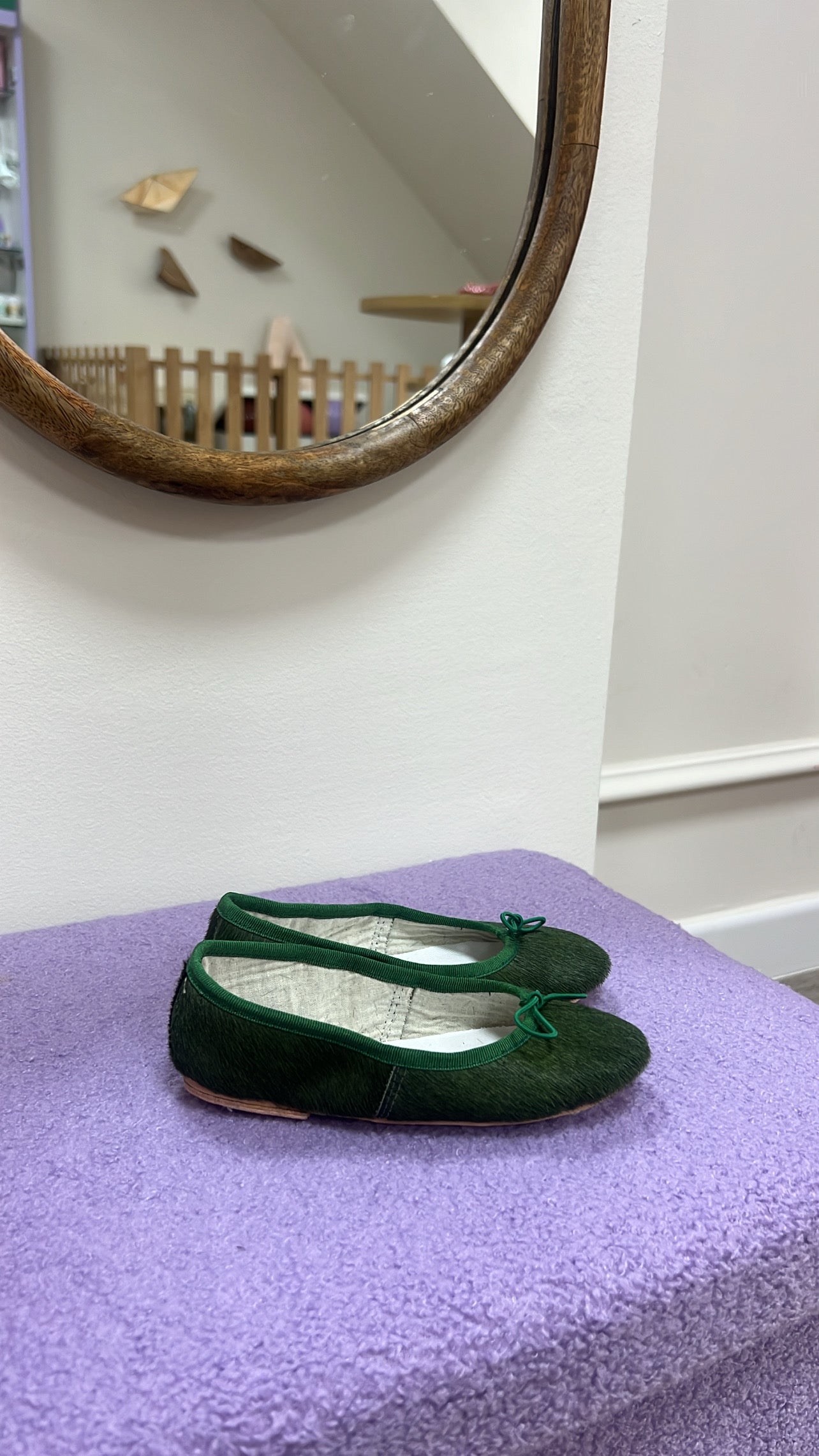 Manoletina verde Pelo TOPISE