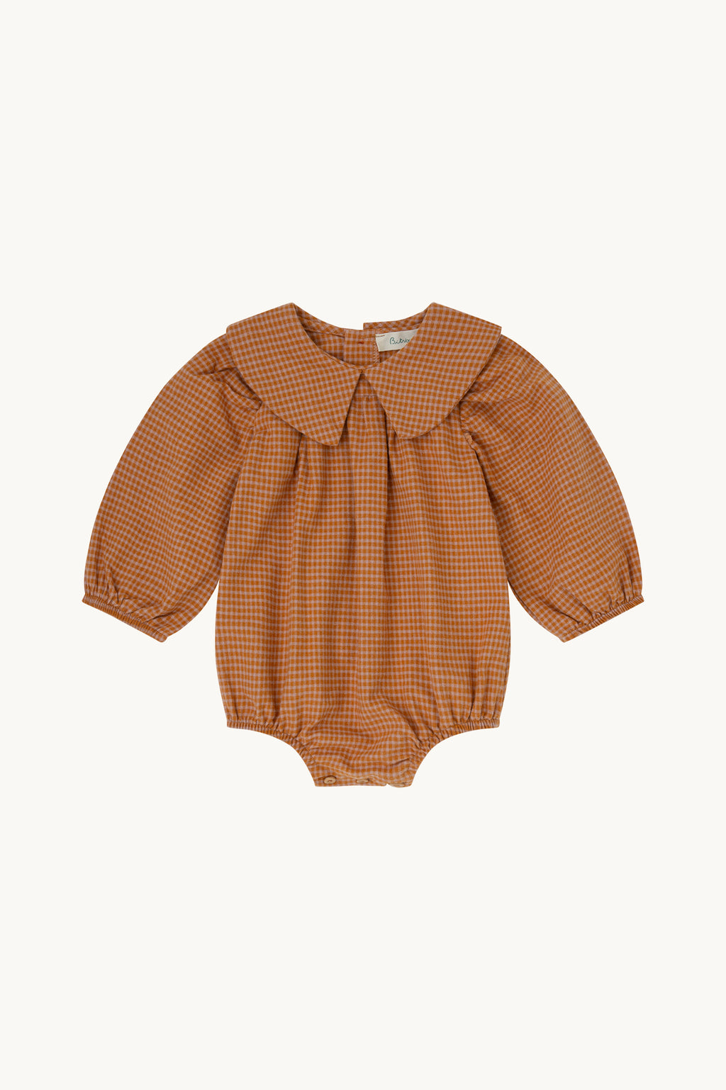 Pelele vichy caramelo