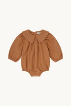 Pelele vichy caramelo