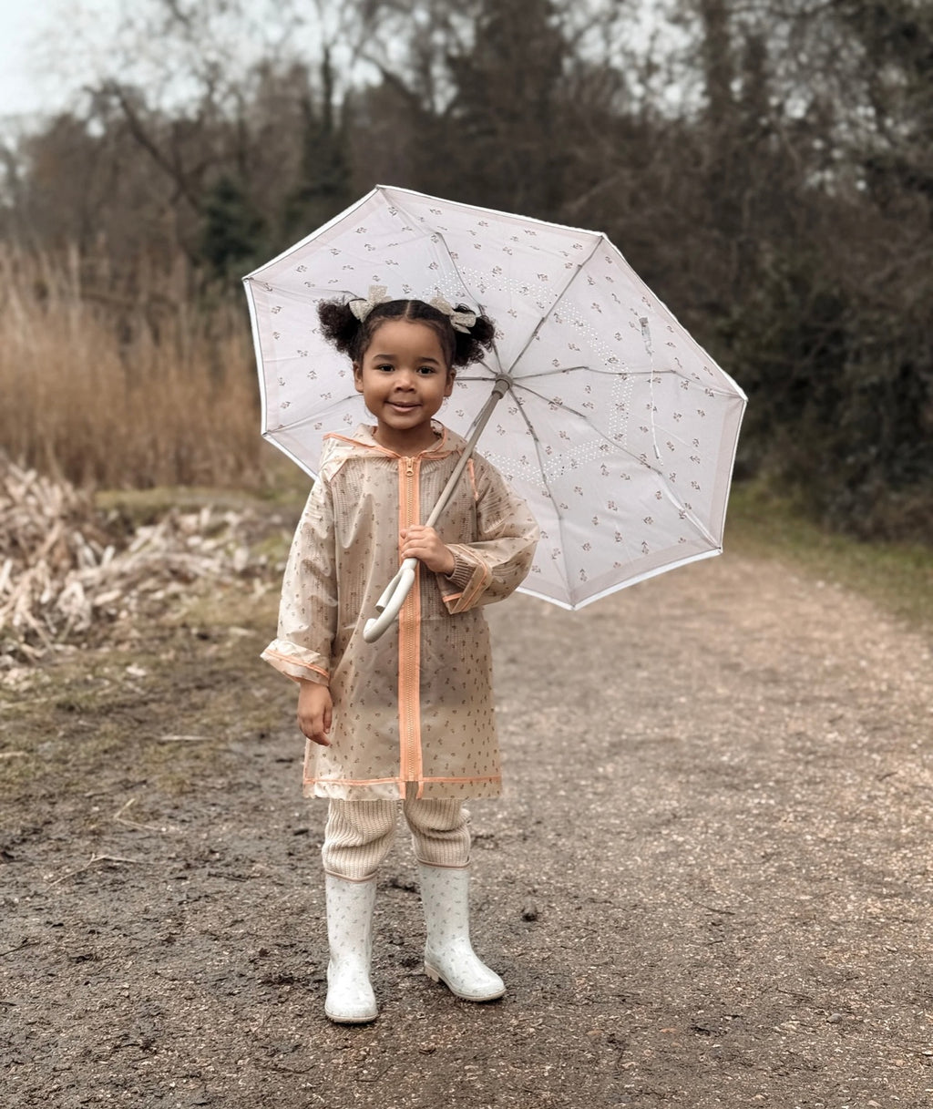 CHUBASQUERO GLITTER FLORES