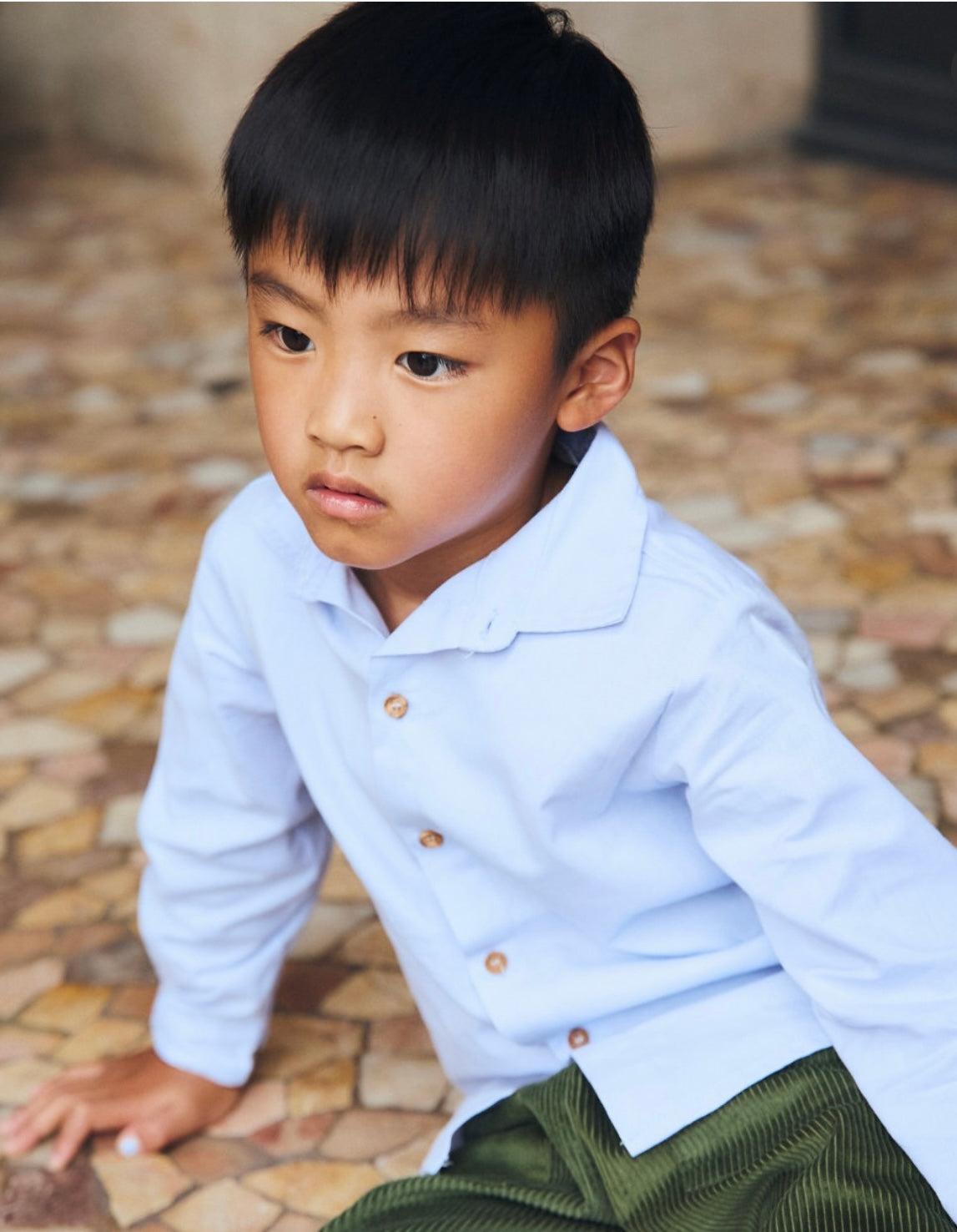 Camisa oxford celeste