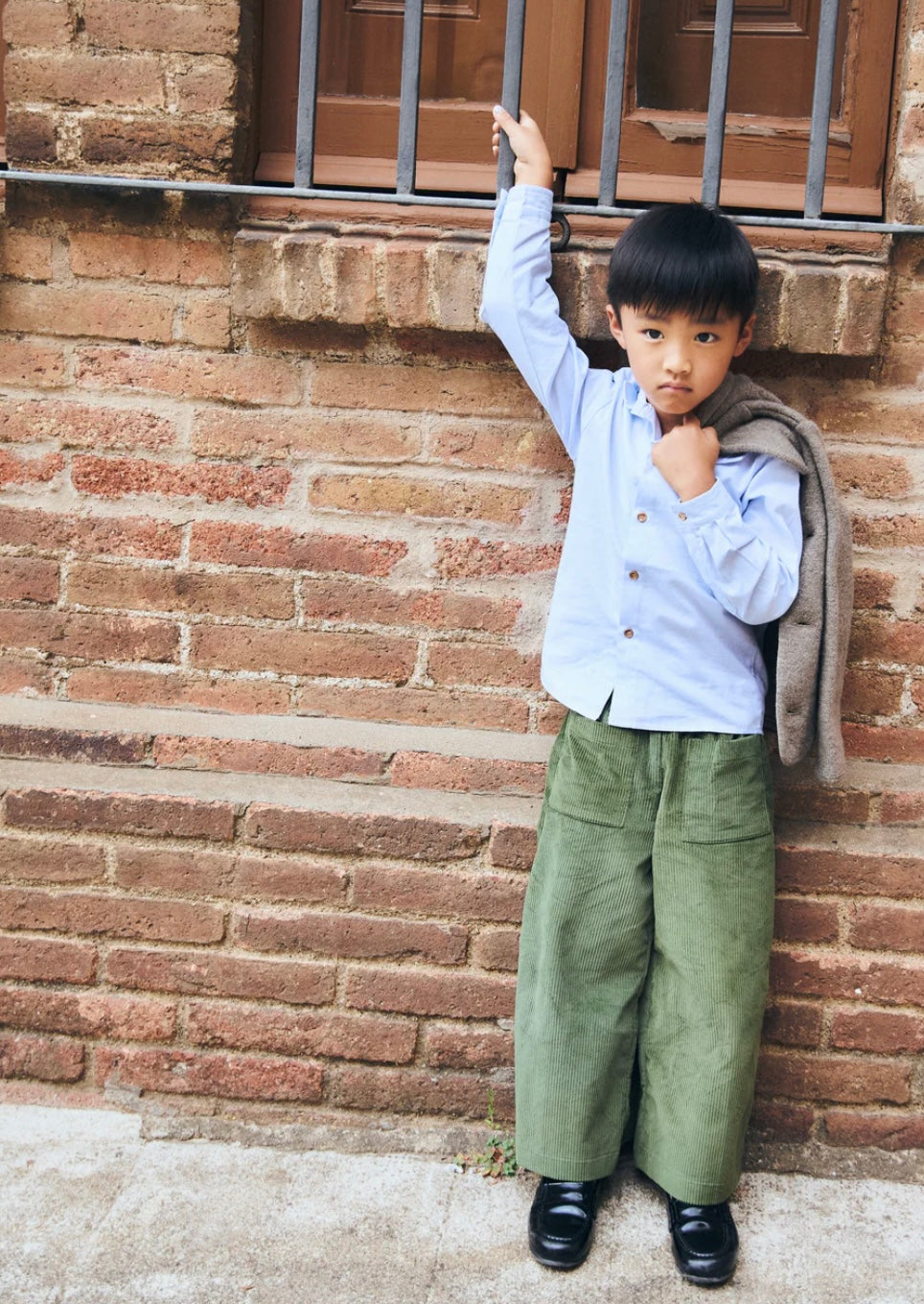 Pantalón kids pana verde