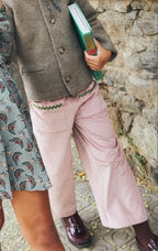 Pantalón kids pana rosa